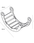 Snug Rocker for Kids - Natural With Grey Pillow