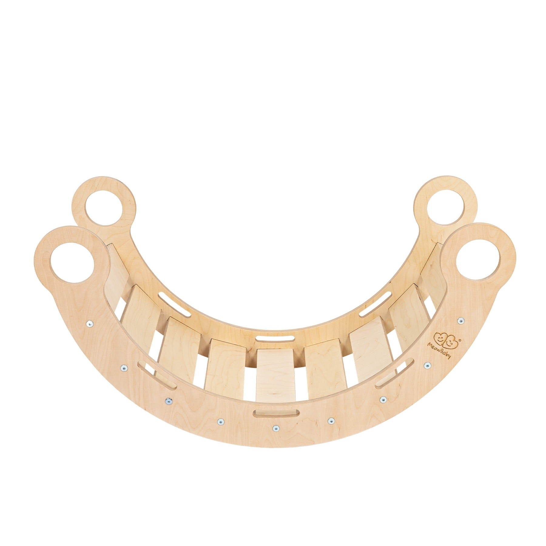 Snug Rocker for Kids in Natural with Beige Pillow