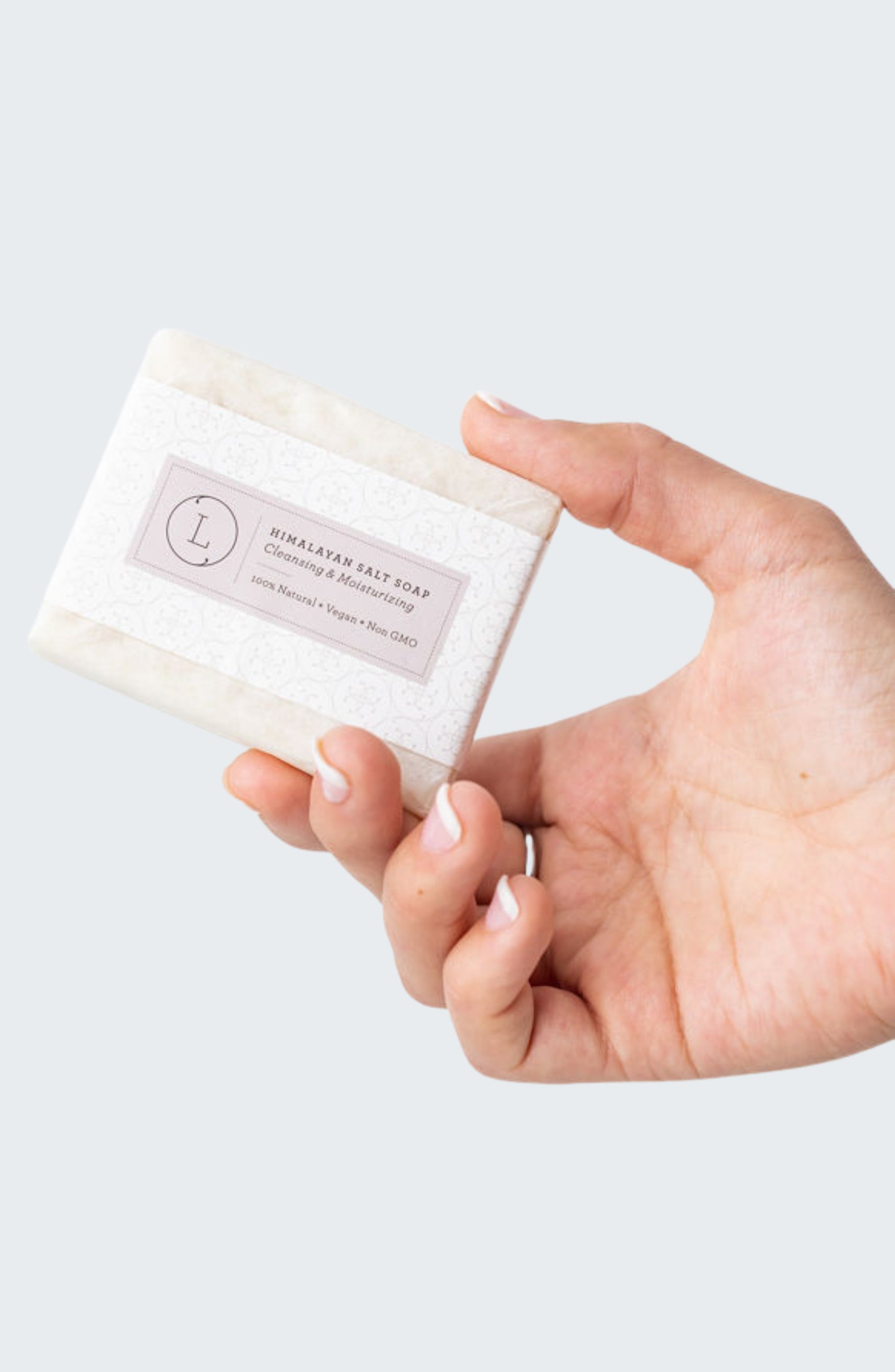 2x Himalayan Salt Soap Bar, Natural Unscented Soap, Vegan Handmade Soap-1