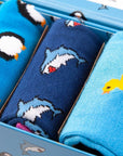 Animal Sock Box - 3 Pairs of Bamboo Socks (His)