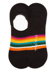 Black Bold Striped "No-Show" Bamboo Socks