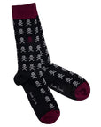 Black Skull Bamboo Socks