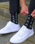 Black Skull Bamboo Socks