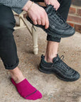 Cerise "No-Show" Bamboo Socks