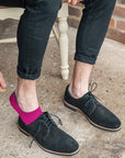 Cerise "No-Show" Bamboo Socks