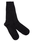 Jet Black Bamboo Socks (Comfort Cuff)