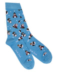 Blue Skiing Panda Bamboo Socks