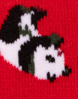 Red Skiing Panda Bamboo Socks