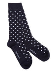 Navy Polka Dot Bamboo Socks