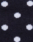 Navy Polka Dot Bamboo Socks