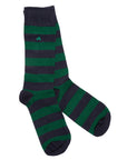 Racing Green Striped Bamboo Socks