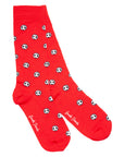 Red Football Bamboo Socks