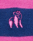 Rich Pink Striped Bamboo Socks