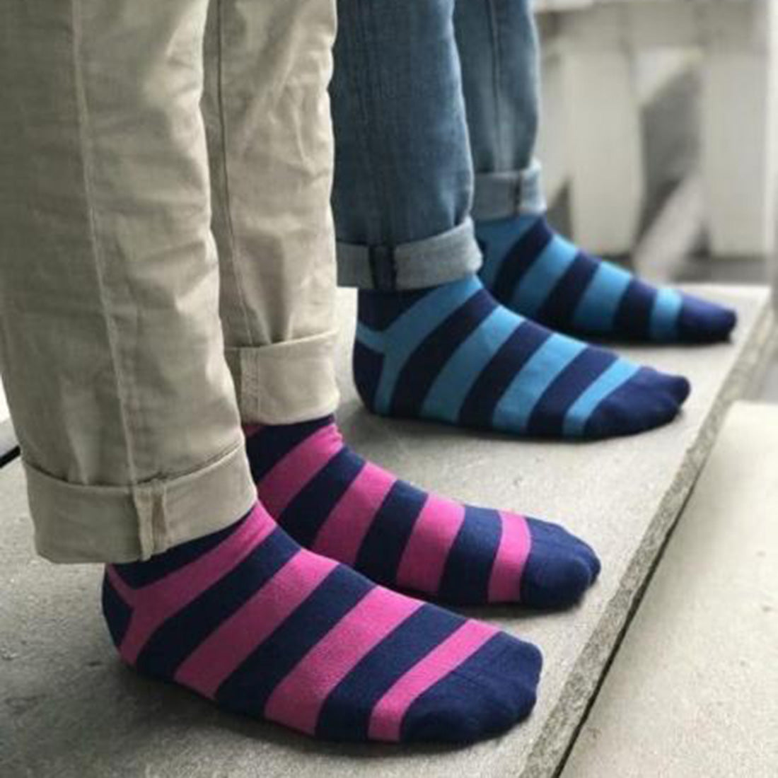 Pink Stripe Matching Bamboo Socks (Adult &amp; Child)