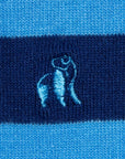 Sky Blue Striped Bamboo Socks