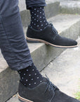 Spotted Black Bamboo Socks