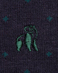 Spotted Navy Bamboo Socks
