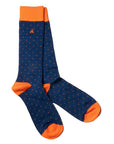 Spotted Orange Bamboo Socks