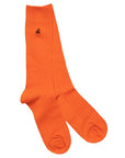 Tangerine Orange Bamboo Socks (Comfort Cuff)