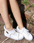 White "No-Show" Bamboo Socks