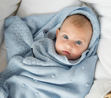 Super Soft Bamboo & Cotton Baby Blanket - Hypoallergenic, Breathable, UV Resistant - 100x80cm - OEKO-TEX Certified by Lullalove UK at brixbailey.com