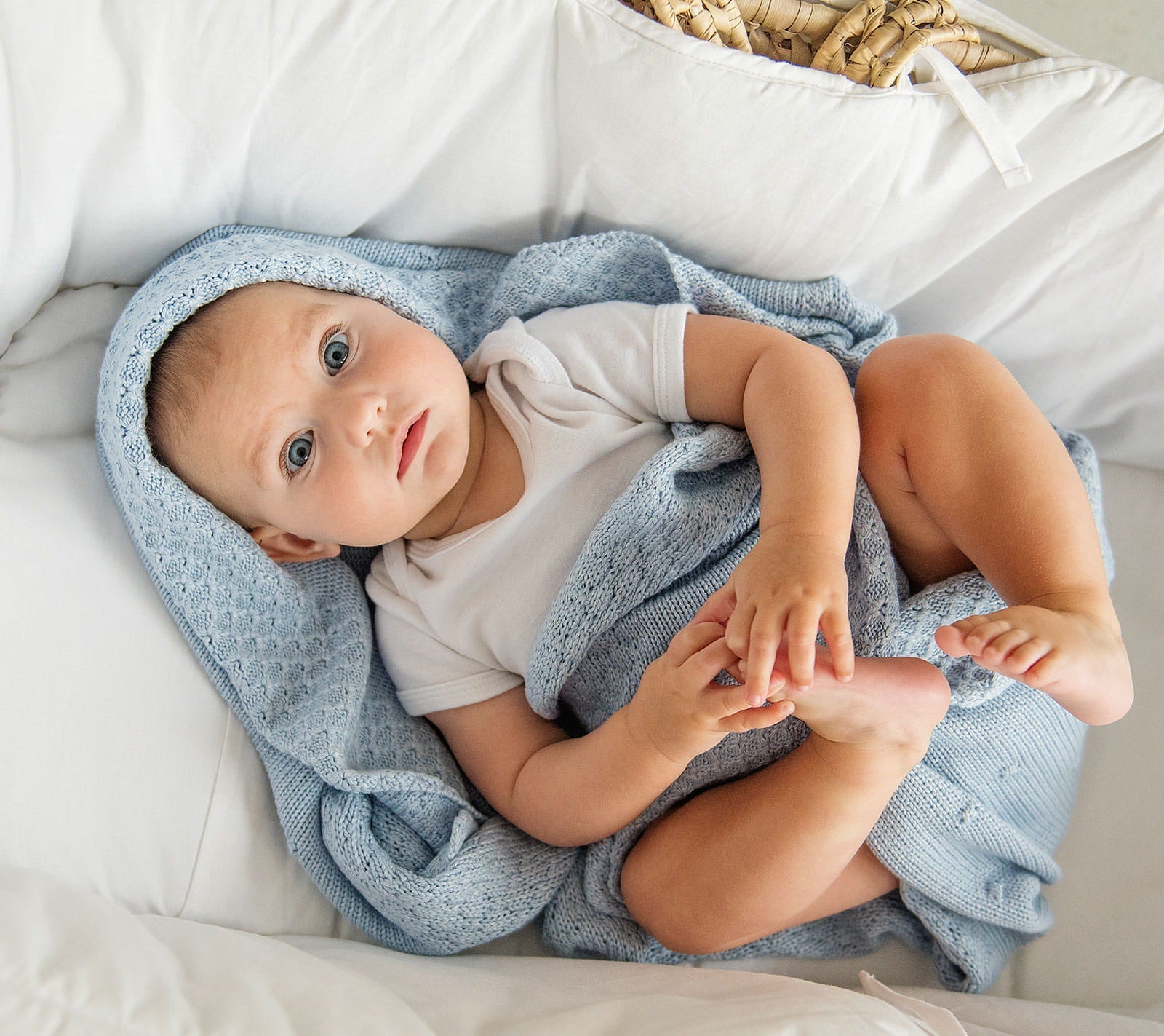 Super Soft Bamboo & Cotton Baby Blanket - Hypoallergenic, UV Resistant, All-Season Comfort for Stroller & Bedtime by Lullalove UK at brixbailey.com