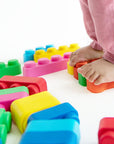 Soft Blocks Set With Wheels - 21 pcs 