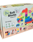 Soft Blocks Set With Wheels - 14 pcs