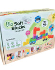 Soft Blocks Set With Wheels - 21 pcs 