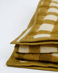 Soft Cotton Mustard Grid Quilt