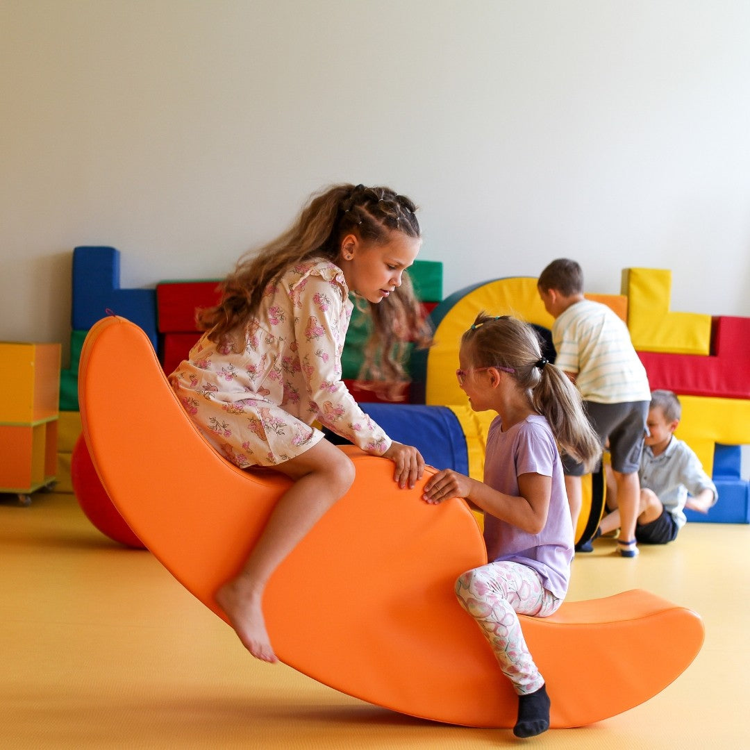 Vibrant Orange Soft Play Double Rocker