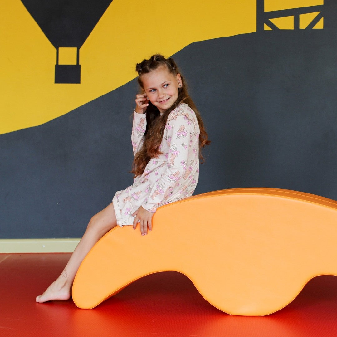 Vibrant Orange Soft Play Double Rocker