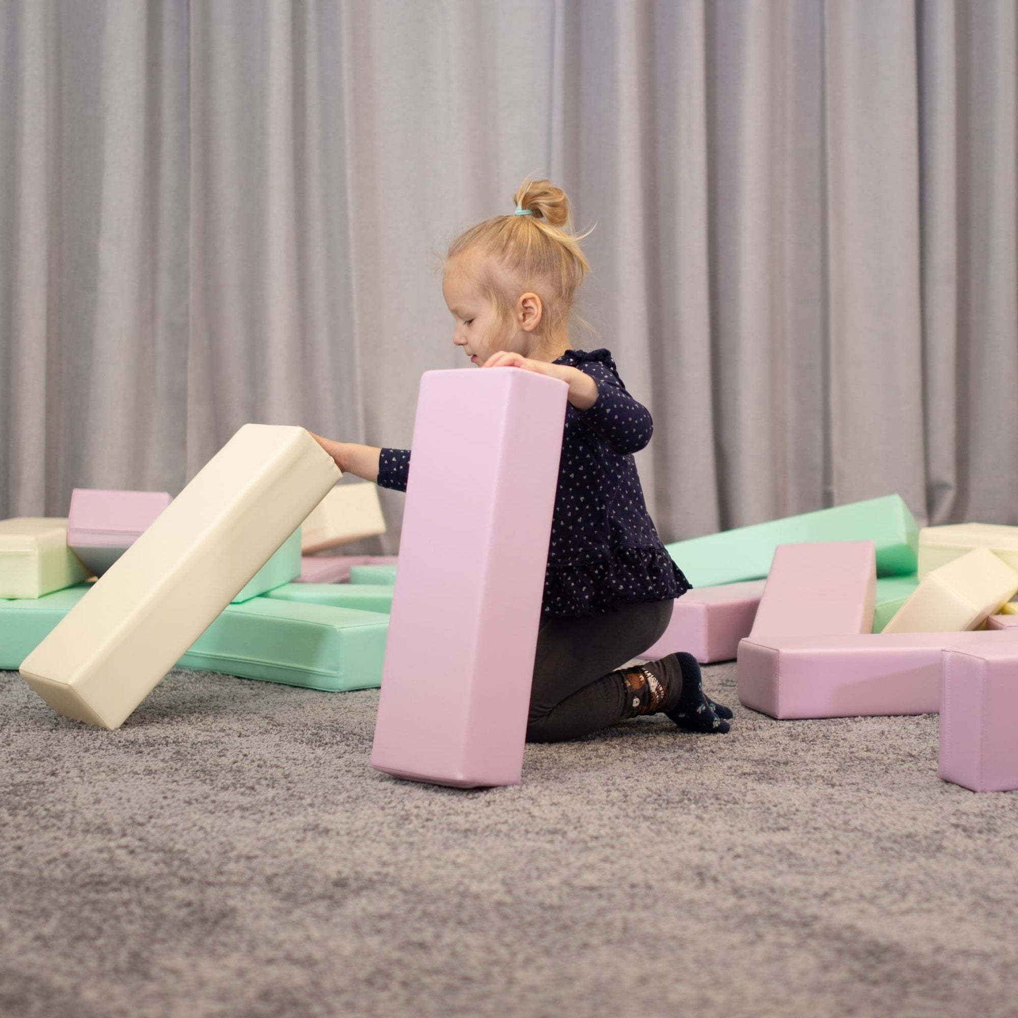 Soft Play Tumbling Tower Mega Jenga 30 Piece Foam Block Set