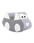 Soft Plush Grey Kids Ride On Car Toy