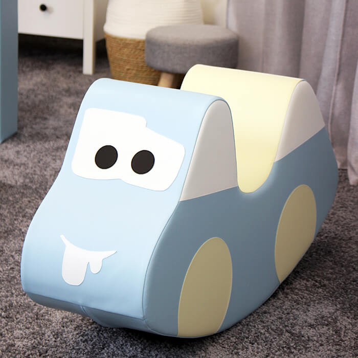 Light Blue Soft Play Car for Toddlers