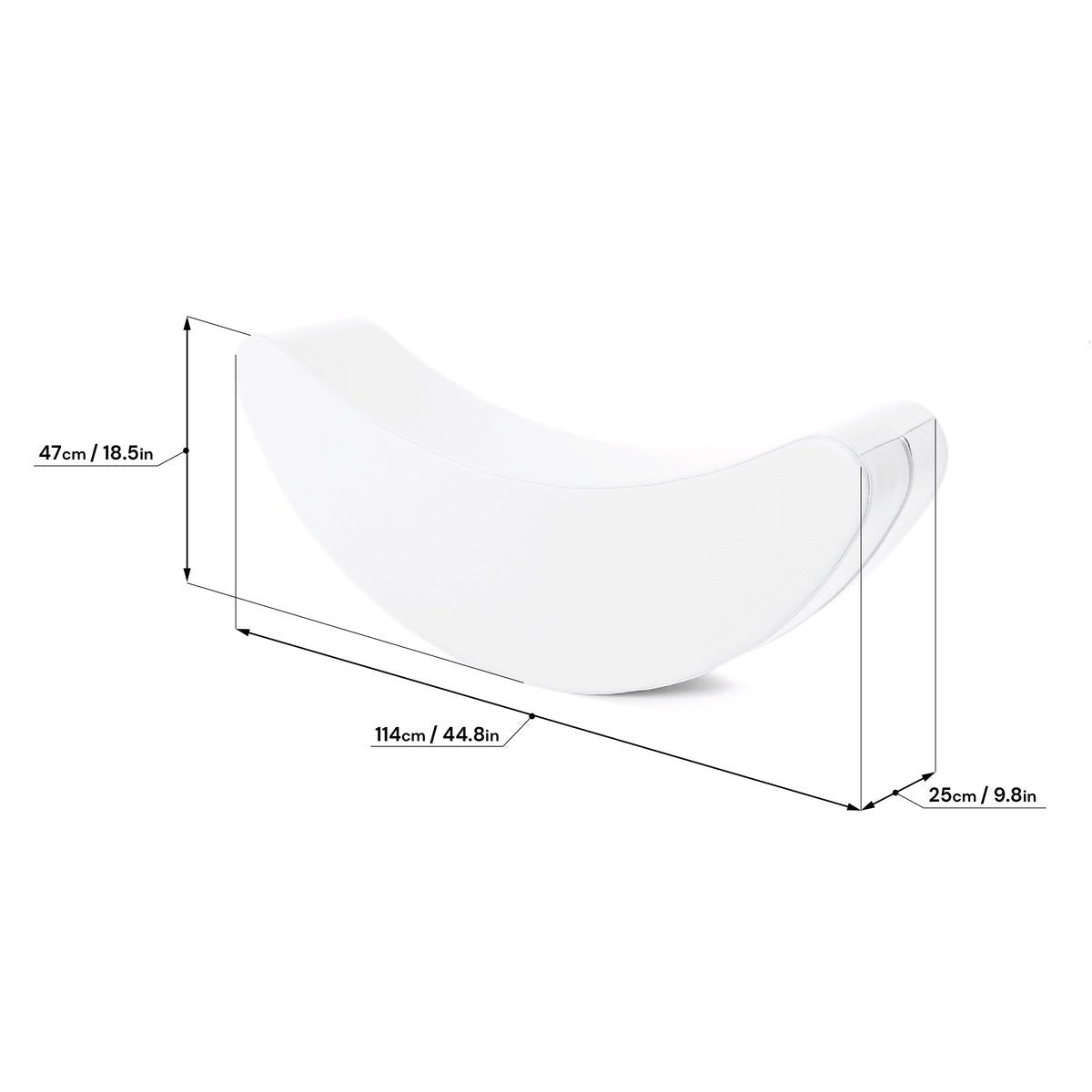 Soft Play Rocking Banana Toy in White