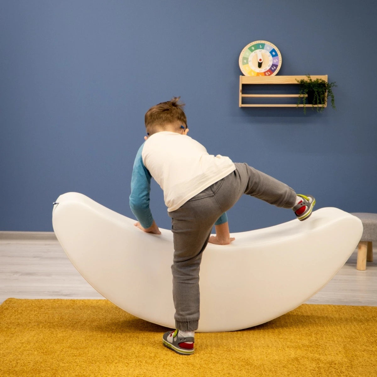 Soft Play Rocking Banana Toy in White