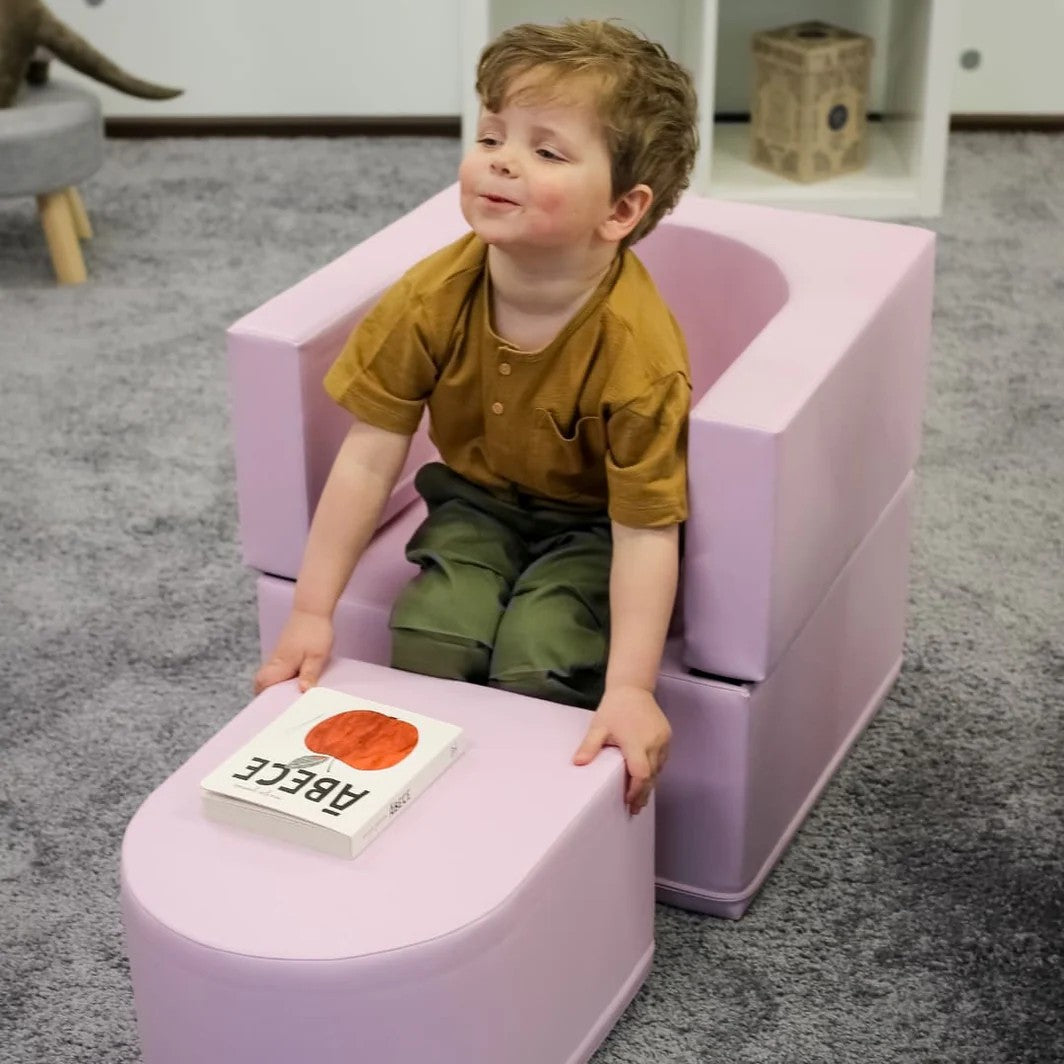 Soft Play Sofa Chair in Pink for Kids