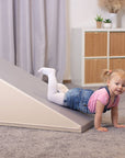 Soft Play Step and Slide Set in Beige and Grey