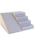 Soft Play Step and Slide Set in Beige and Grey