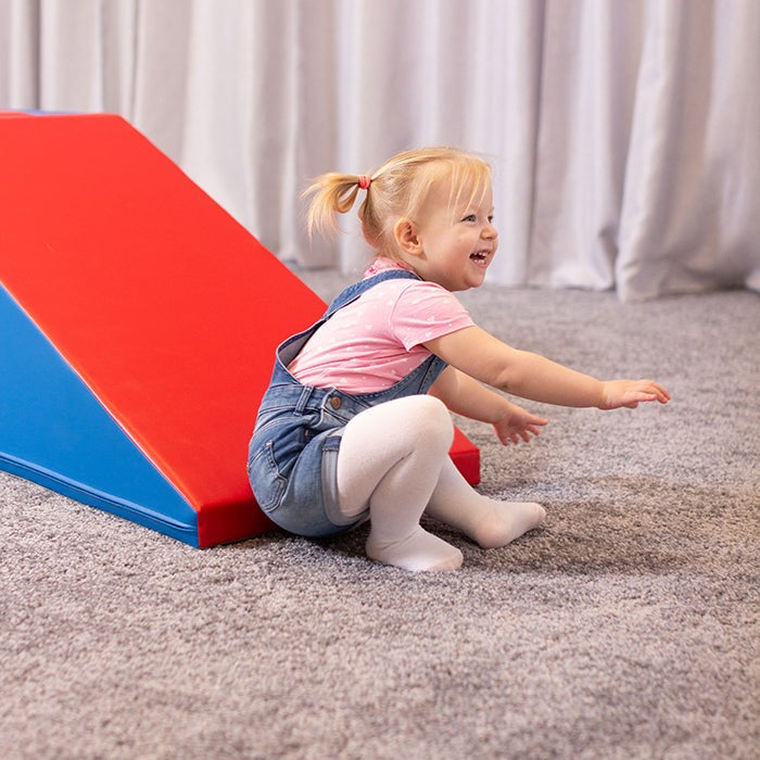 Soft Play Step and Slide Set Blue Red