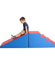Soft Play Step and Slide Set Blue Red