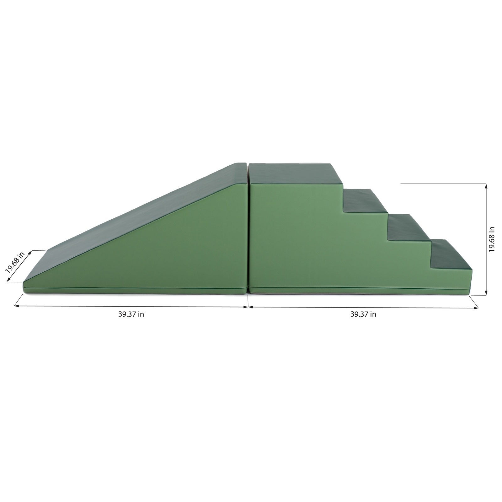 Soft Play Step and Slide Set in Vibrant Green