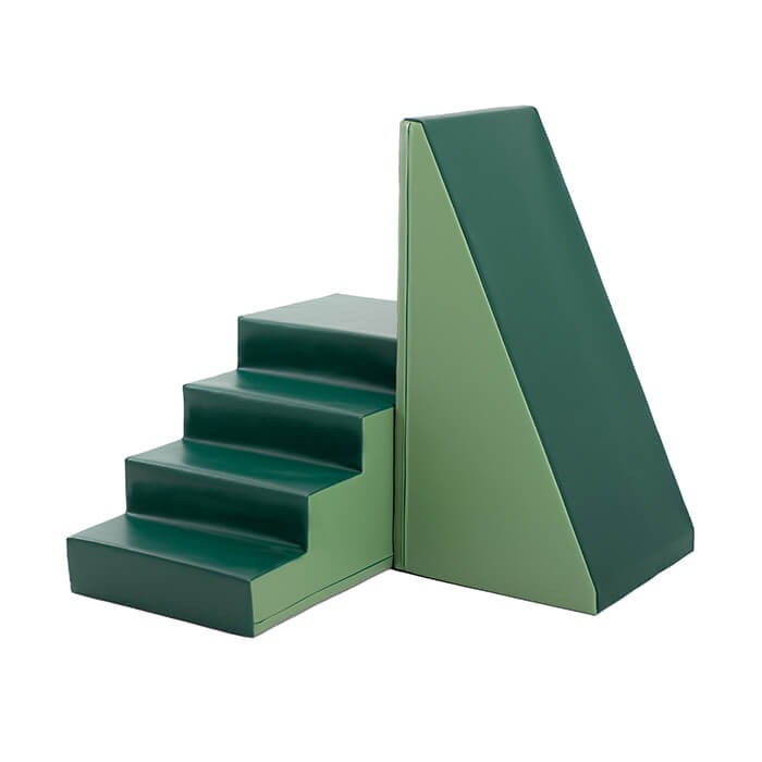 Soft Play Step and Slide Set in Vibrant Green