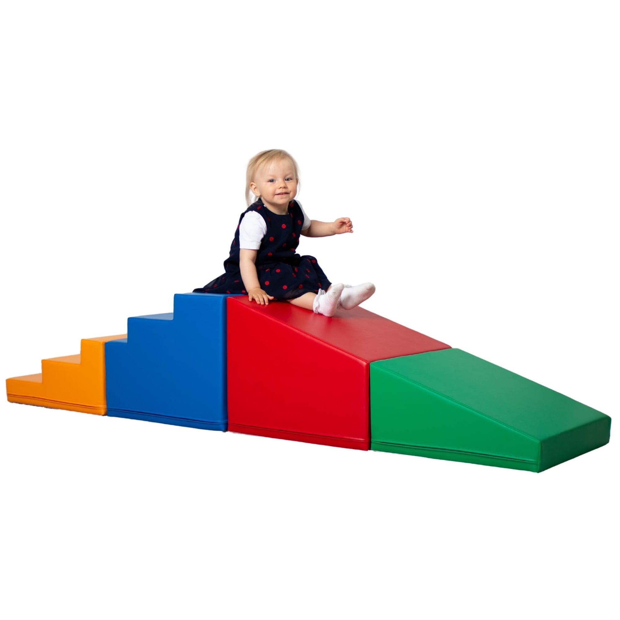 4 Piece Soft Play Step and Slide Set - Transformer-0
