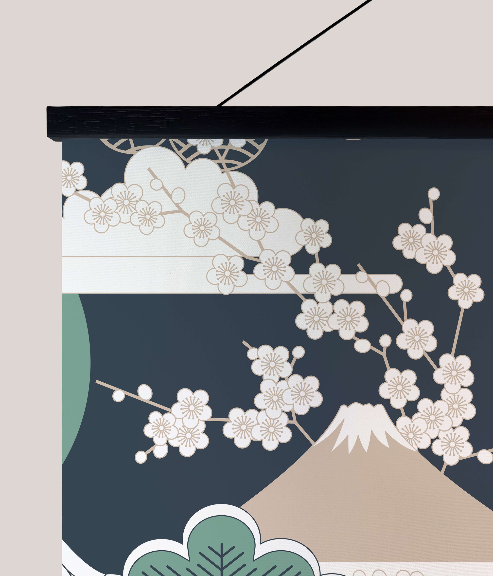 Crane and Cherry Blossom Tapestry