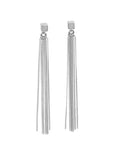 Cube Tassel Earrings in 925 Silver - Elegant 7cm Drop, Designed in Estonia by MyaMoon by MyaMoon at www.brixbailey.com