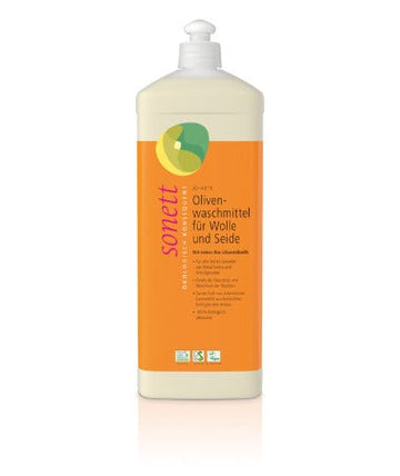 Premium organic olive oil wool and silk detergent, handcrafted with bio lavender oil, best-selling eco-friendly liquid wash for delicate fabrics by Mata Origin at brixbailey.com