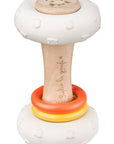 Rattle Totem Natural Rubber and Wood Sensory Toy