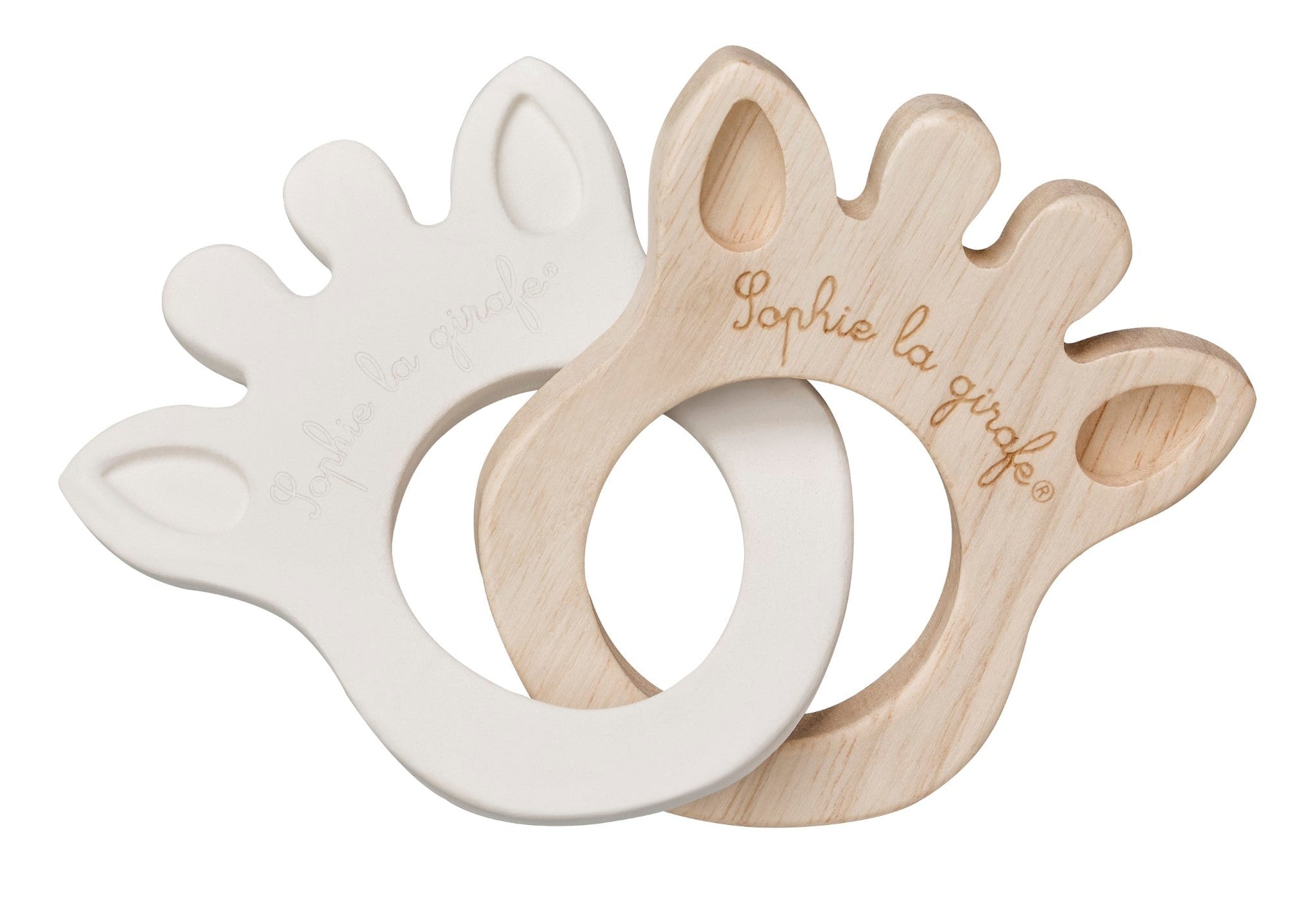 Natural Rubber Silhouette Teething Rings Set of 2
